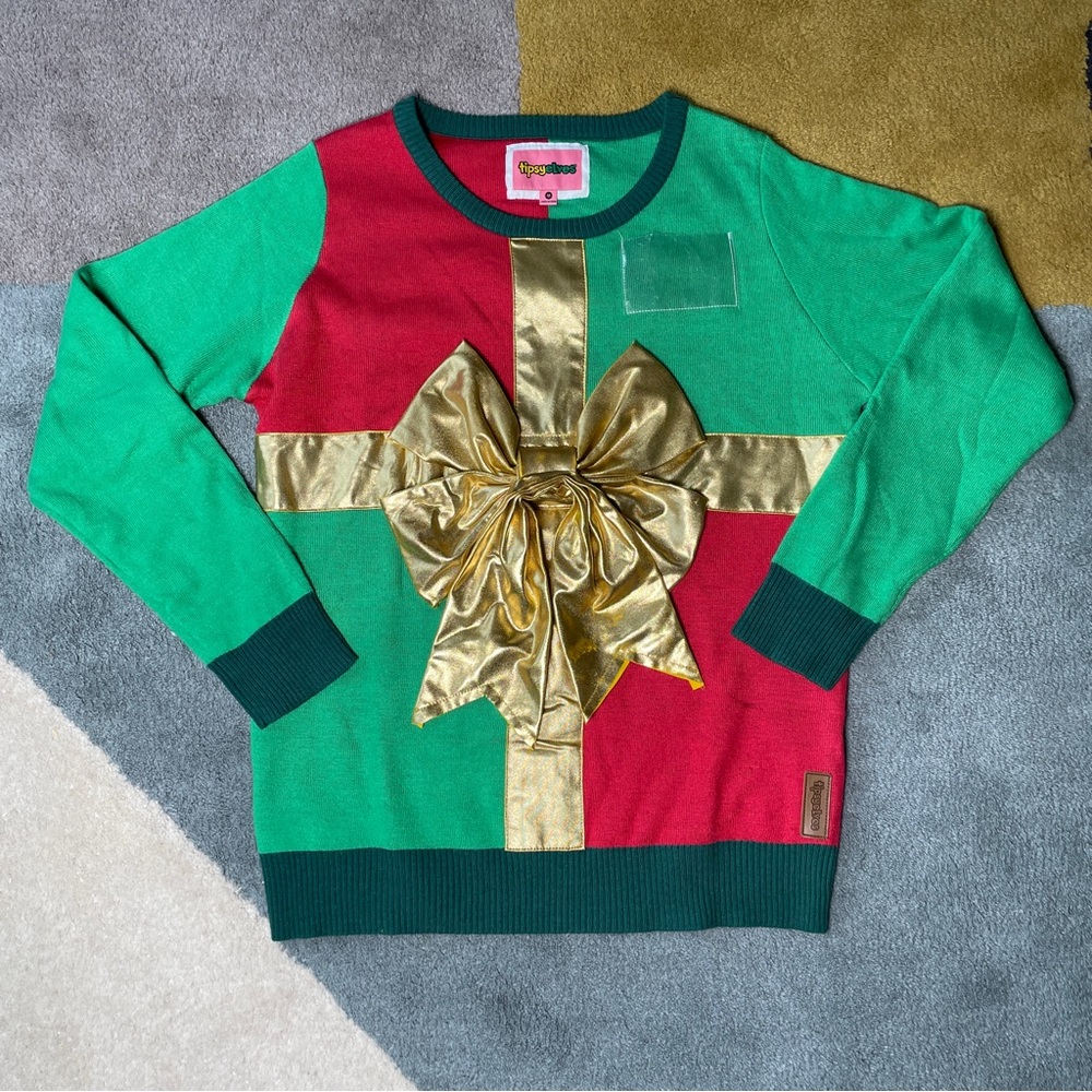 Tipsy Elves Bow Present Sweater
